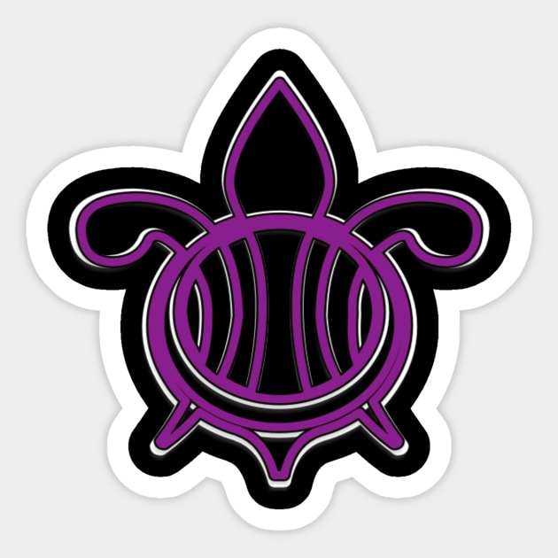 Celtic Purple Turtle Art Sticker by joolsd1@gmail.com